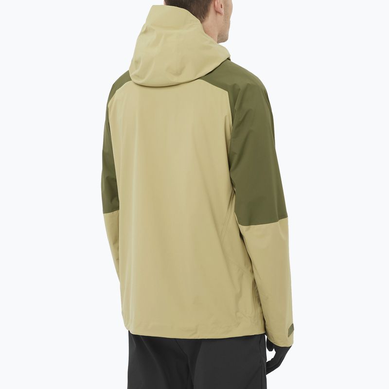 Férfi softshell dzseki Salomon Outherpath Pro 2.5 l szürke zöld/szőlőlevél 2