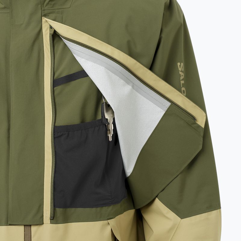 Férfi softshell dzseki Salomon Outherpath Pro 2.5 l szürke zöld/szőlőlevél 5