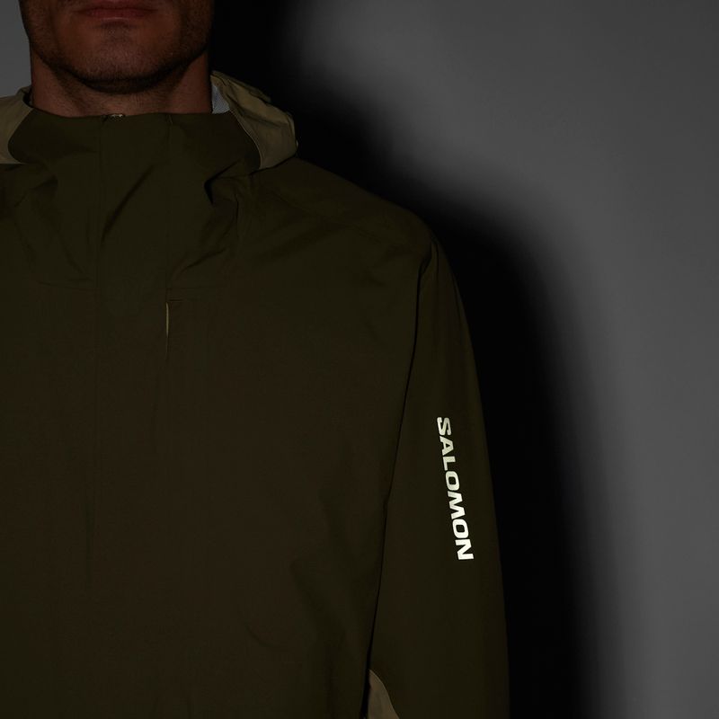 Férfi softshell dzseki Salomon Outherpath Pro 2.5 l szürke zöld/szőlőlevél 7