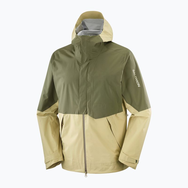 Férfi softshell dzseki Salomon Outherpath Pro 2.5 l szürke zöld/szőlőlevél 9