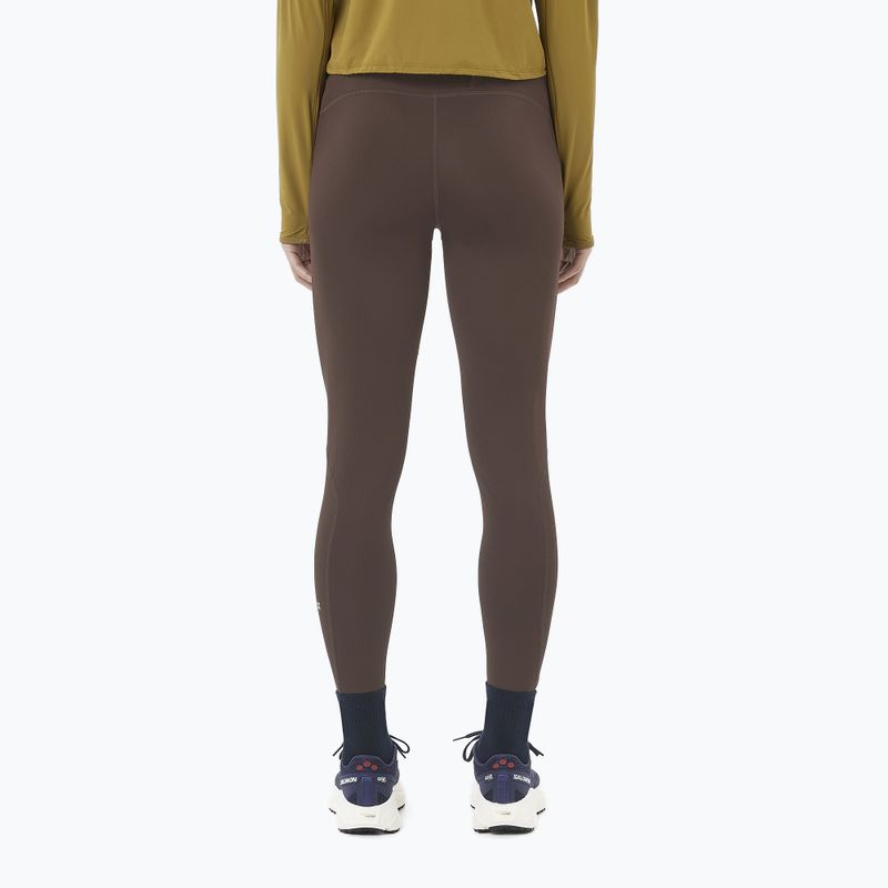 Női futó leggings Salomon SHAKEout Core 28" kávébabszínű 2