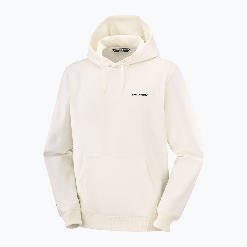 Férfi pulóver Salomon Chest Logo Hoodie whisper white 5