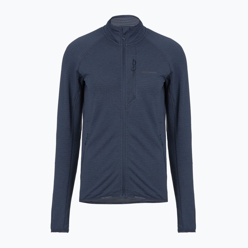 Női polár pulóver Salomon Lightwarm Full Zip blue nights 5