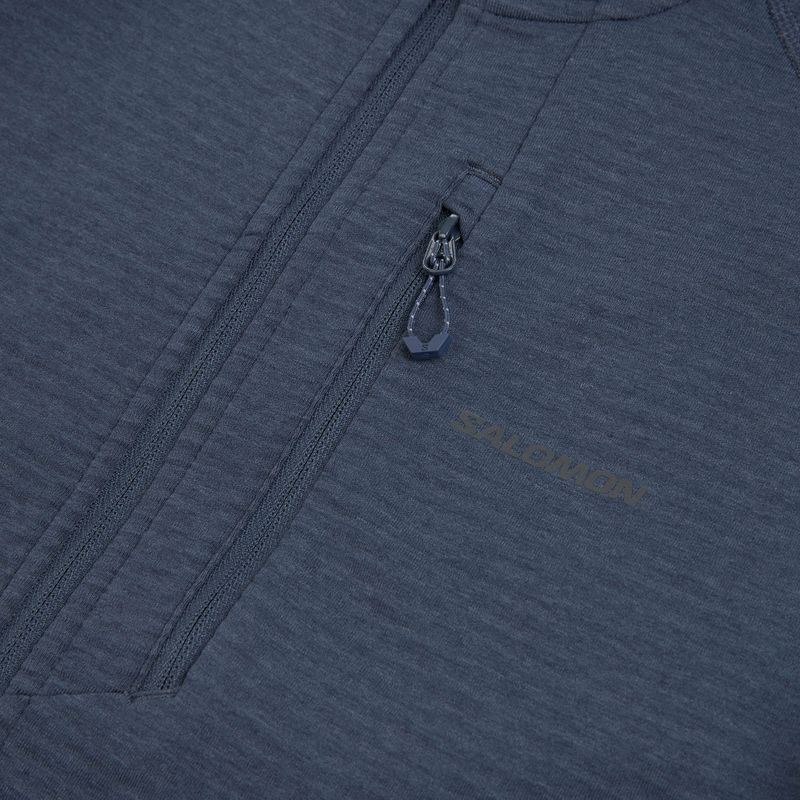 Női polár pulóver Salomon Lightwarm Full Zip blue nights 7
