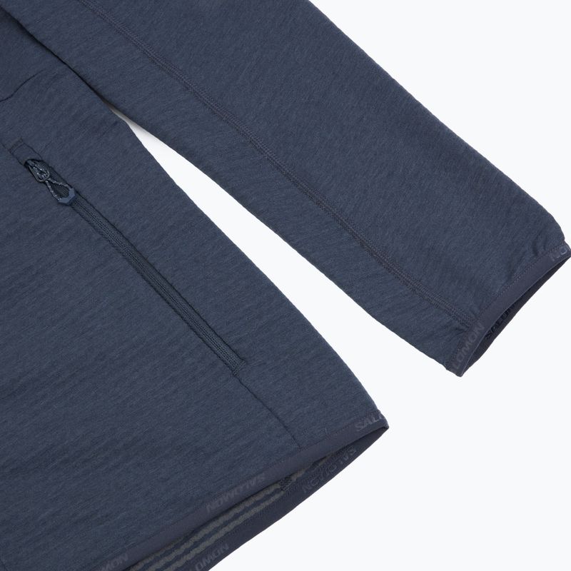 Női polár pulóver Salomon Lightwarm Full Zip blue nights 8