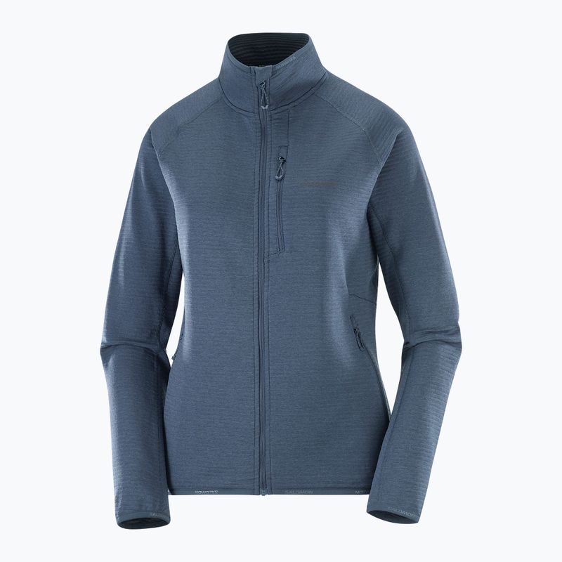 Női polár pulóver Salomon Lightwarm Full Zip blue nights 5