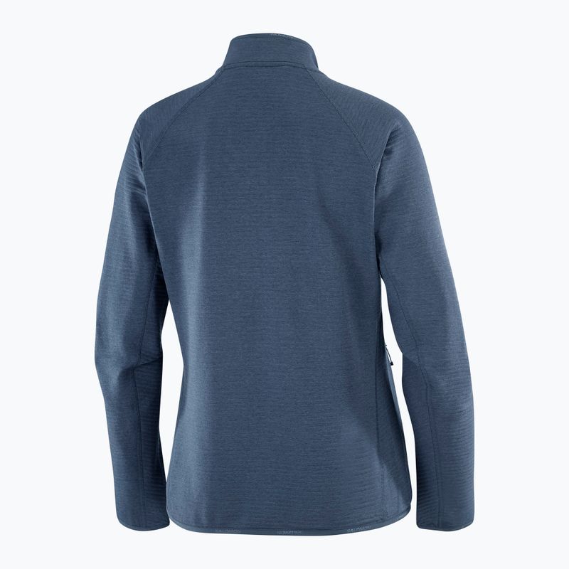 Női polár pulóver Salomon Lightwarm Full Zip blue nights 6