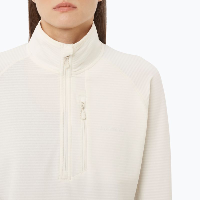 Női túrapulóver Salomon Essential Lightwarm Half Zip whisper white 3