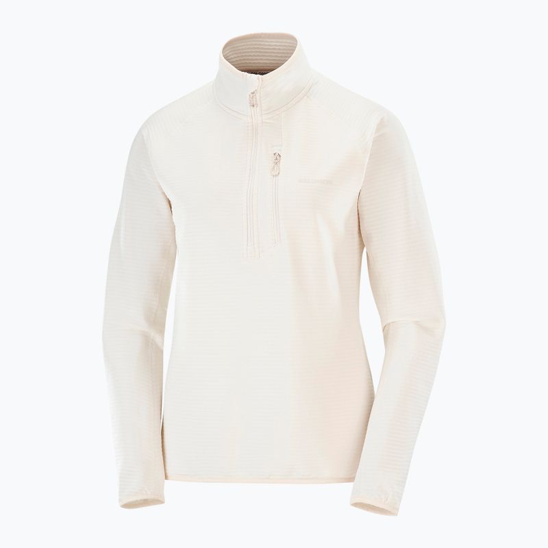 Női túrapulóver Salomon Essential Lightwarm Half Zip whisper white 5