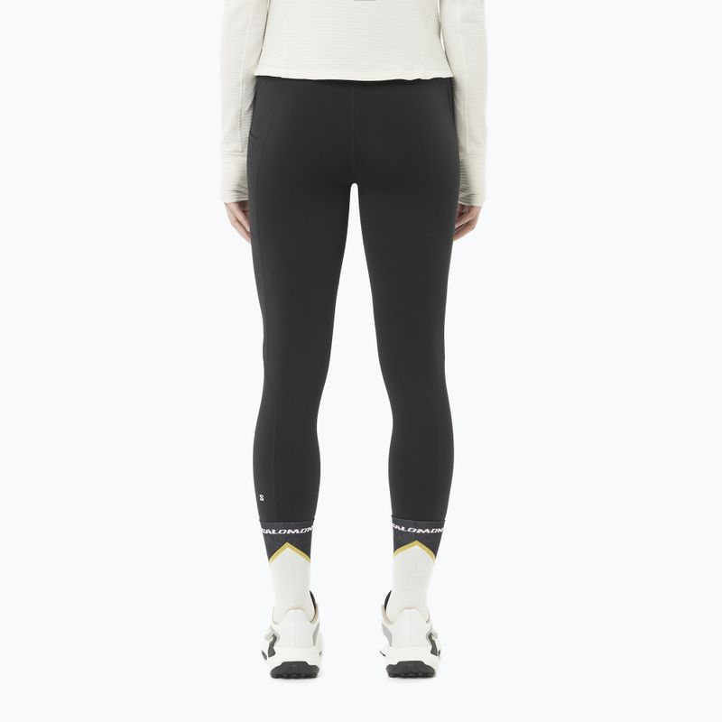 Női futó leggings Salomon Shakeout Core Warm mély fekete 2