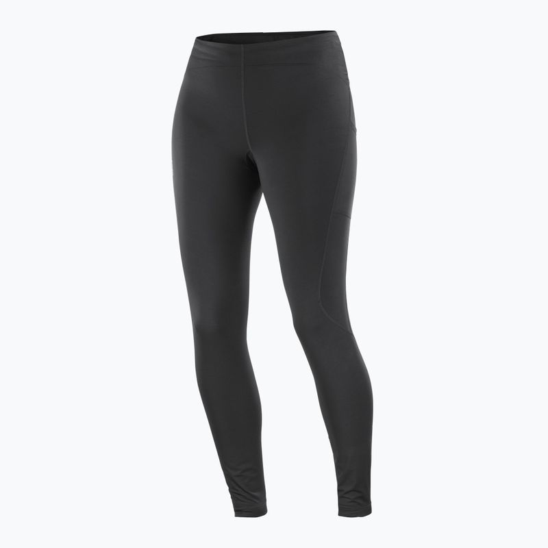 Női futó leggings Salomon Shakeout Core Warm mély fekete 5