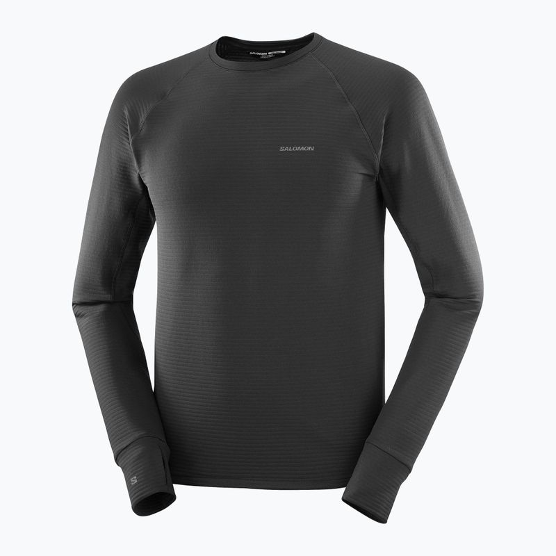 Férfi Salomon Essential Lightwarm CN pulóver mély fekete színben 5