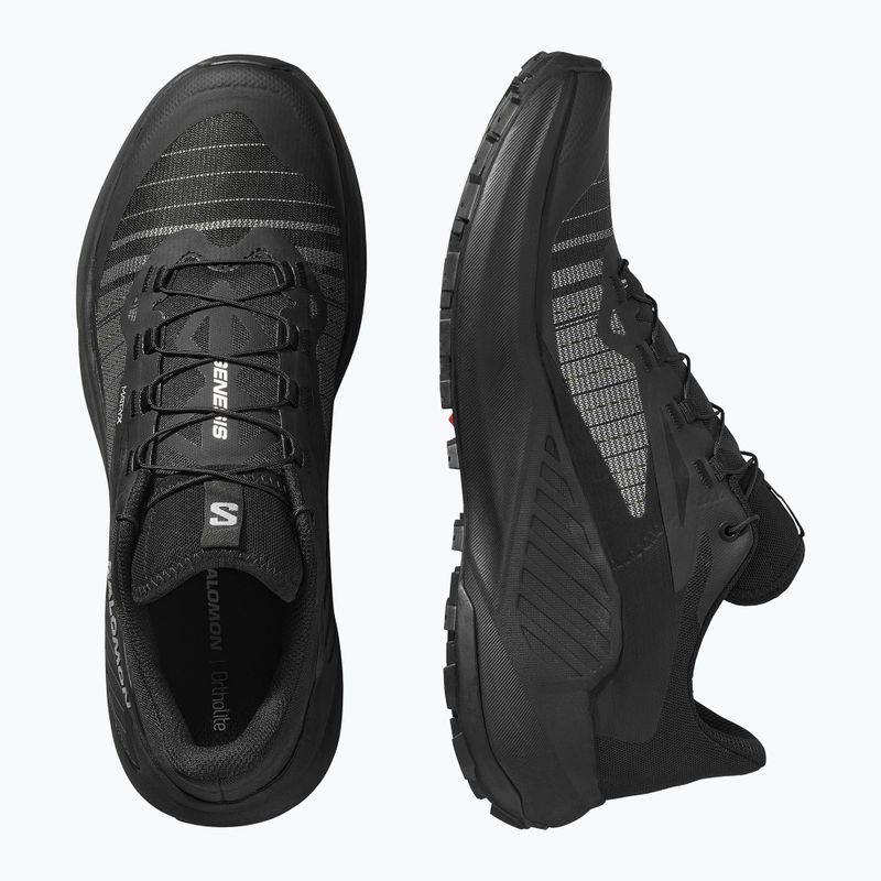 Salomon Genesis black/black/silver férfi futócipő 12