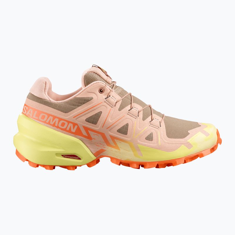 Női futócipő Salomon Speedcross 6 burro/sunny lime/almond cream 2