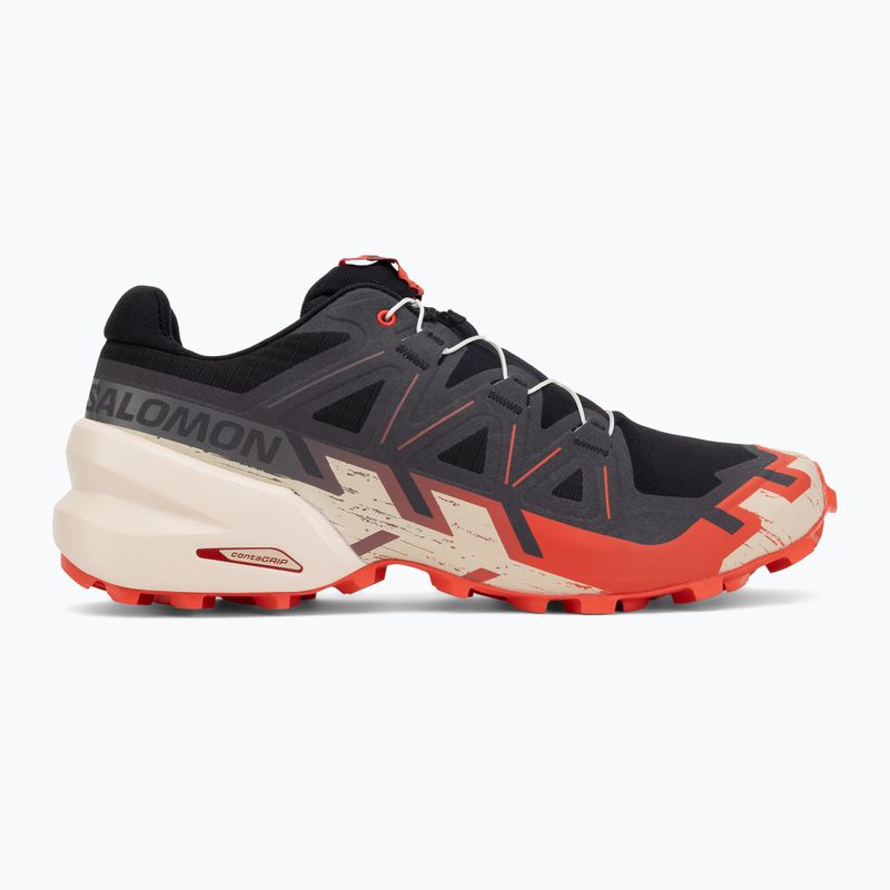 Salomon Speedcross férfi futócipő 6 black/fiery red/almond milk 2