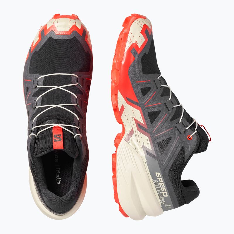 Salomon Speedcross férfi futócipő 6 black/fiery red/almond milk 6