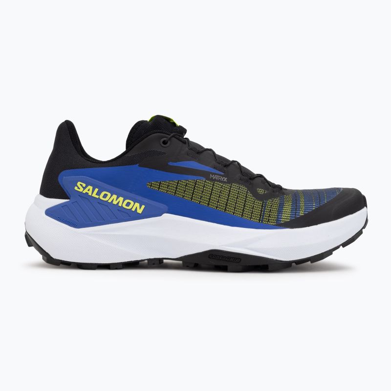 Salomon Genesis férfi futócipő black/acid lime/bluing 2