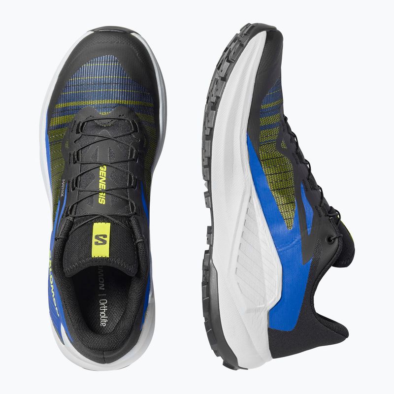 Salomon Genesis férfi futócipő black/acid lime/bluing 13