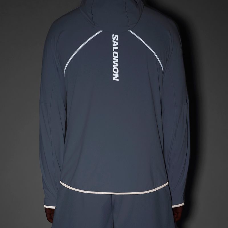 Férfi futódzseki Salomon Sense Aero Hybrid Half Zip Hooded trade winds 6
