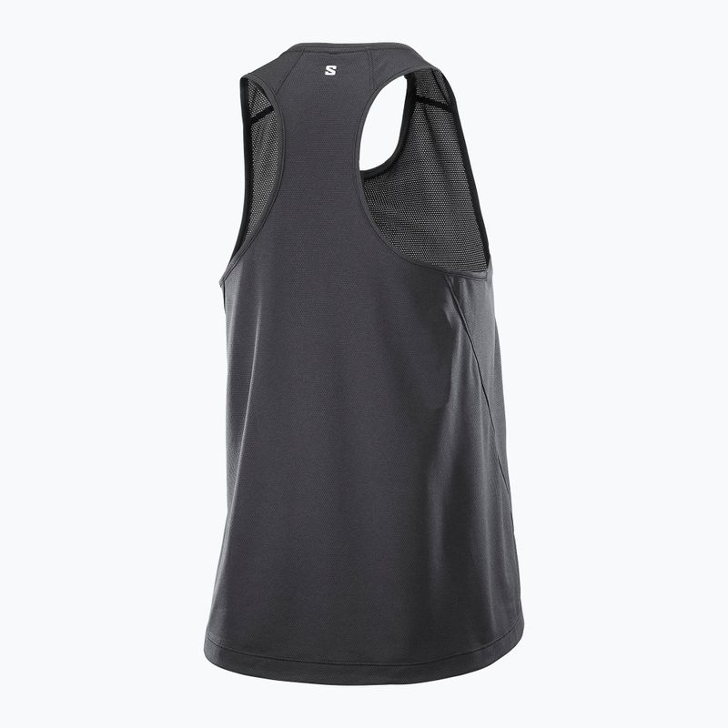 Női futópóló Salomon Shakeout Core Tank GFX deep black 5