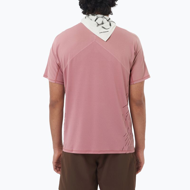 Salomon Sense Aero férfi futópóló SS Tee GFX dusky orchid 2