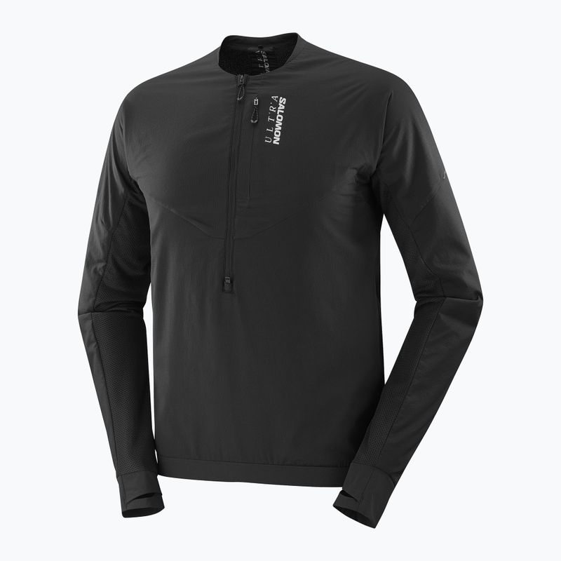 Férfi futópulóver Salomon Ultra Fleece Deep Black 8