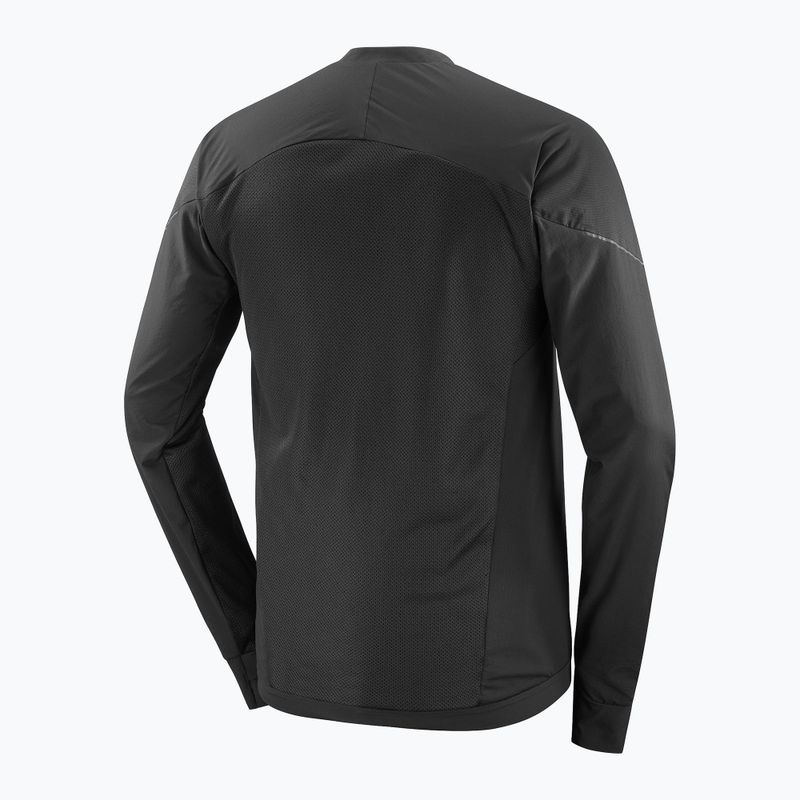 Férfi futópulóver Salomon Ultra Fleece Deep Black 9