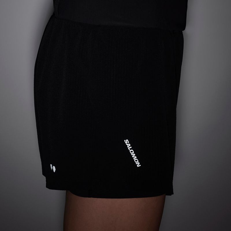 Női futóshort Salomon Sense Aero 2IN1 Trail 4" deep black 4