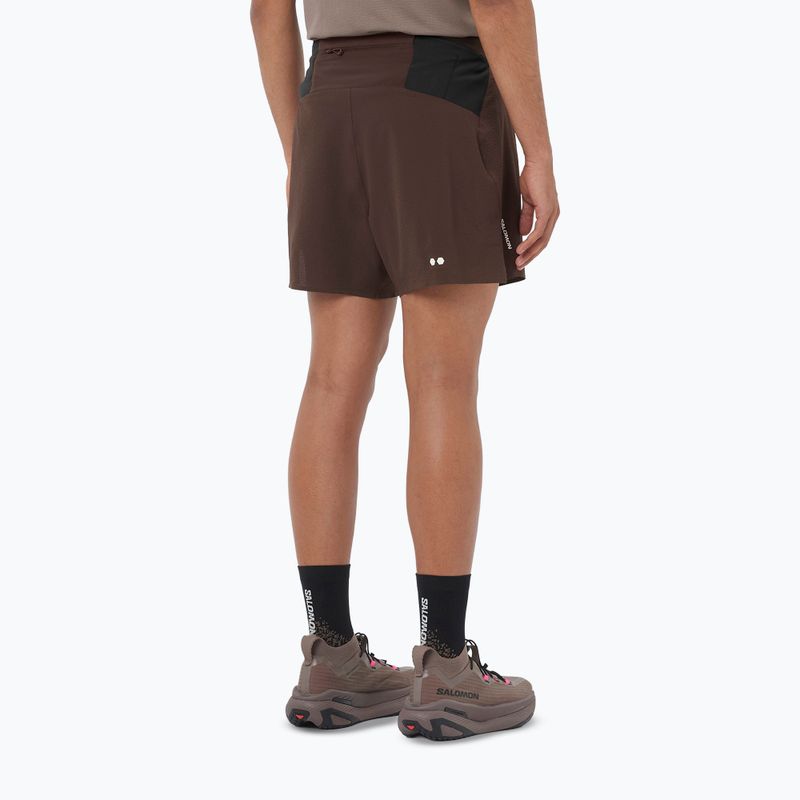 Salomon Sense Aero Stow férfi futóshort 5" coffee bean 3