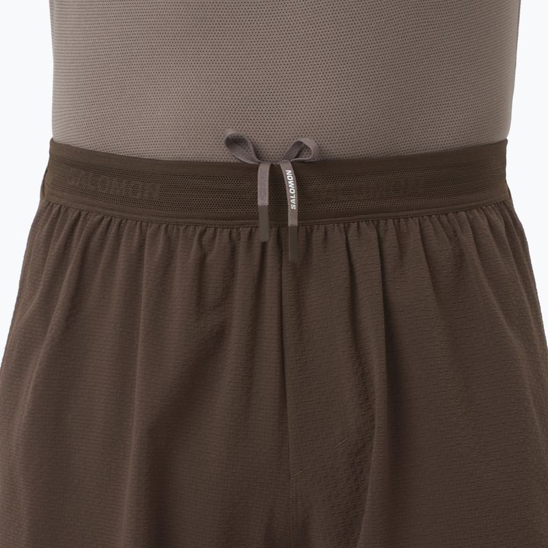 Salomon Sense Aero Stow férfi futóshort 5" coffee bean 4