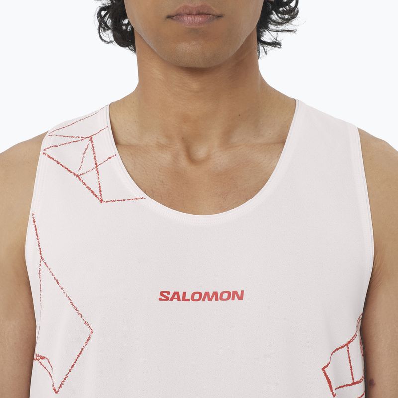 Salomon S/Lab Speed Tee lilac ash/fiery red férfi futópóló 3