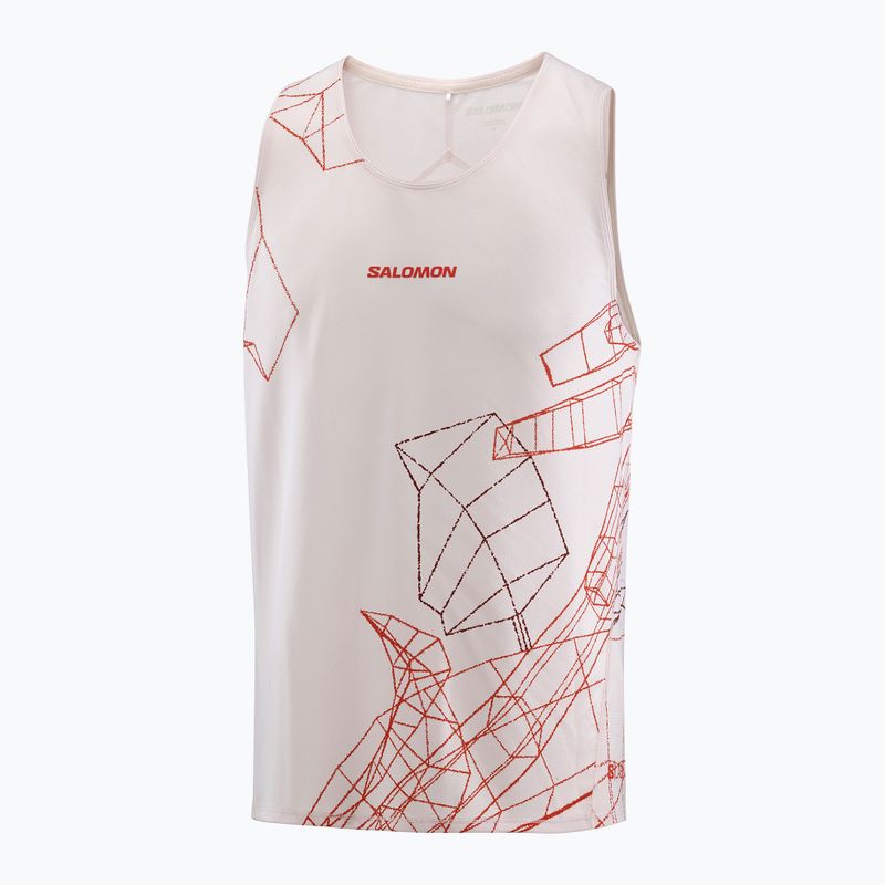 Salomon S/Lab Speed Tee lilac ash/fiery red férfi futópóló 4