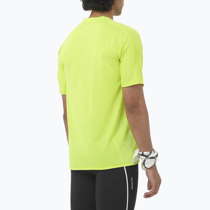 Salomon Sense Aero férfi futópóló SS Tee GFX acid lime 3