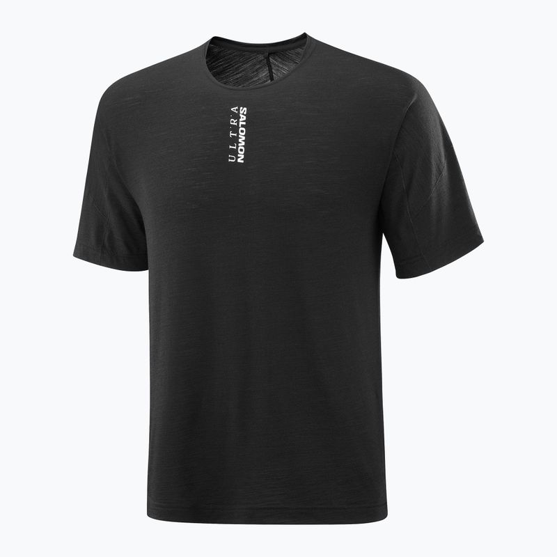 Férfi futópóló  Salomon Ultra Tee deep black 5