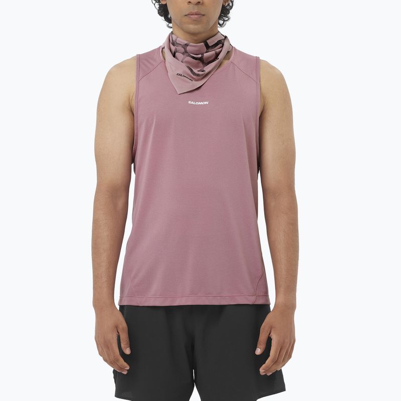 Salomon Shakeout Core Tank férfi futópóló dusky orchid