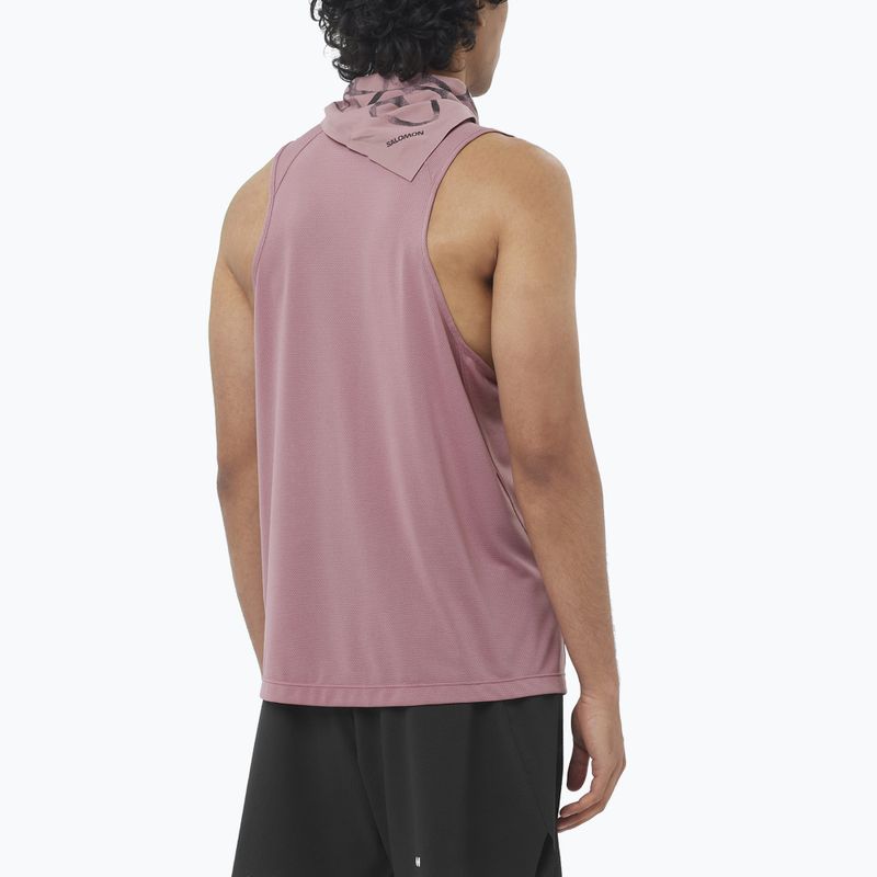 Salomon Shakeout Core Tank férfi futópóló dusky orchid 2