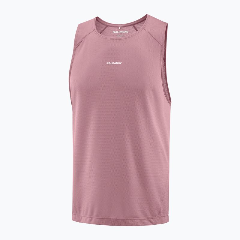 Salomon Shakeout Core Tank férfi futópóló dusky orchid 3