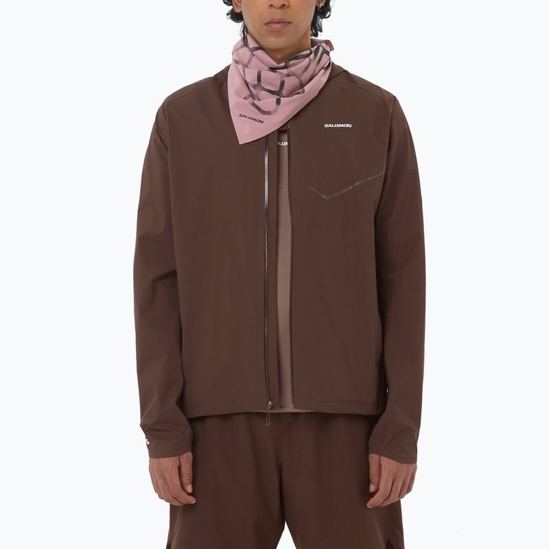 Férfi futódzseki Salomon Bonatti Waterproof coffee bean