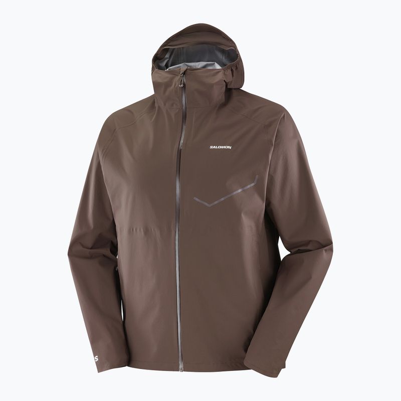 Férfi futódzseki Salomon Bonatti Waterproof coffee bean 7