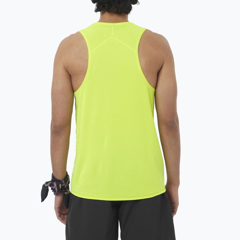 Salomon Sense Aero Singlet férfi futópóló GFX acid lime 2