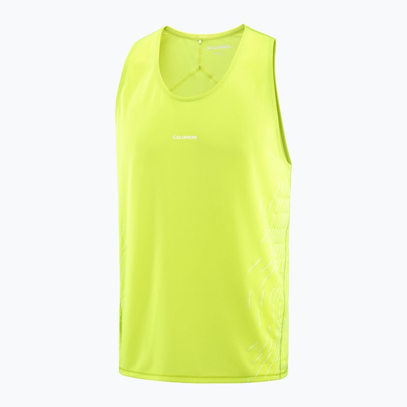 Salomon Sense Aero Singlet férfi futópóló GFX acid lime 4