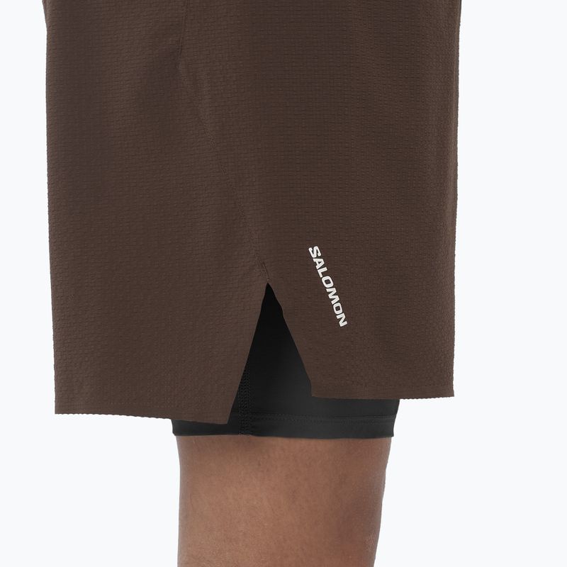 Salomon Sense Aero férfi futóshort 2IN1 5 "coffee bean" 6