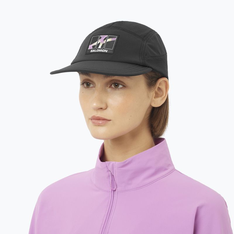 Salomon Sense Aero pink frosting/acid lime napellenzős sapka 2