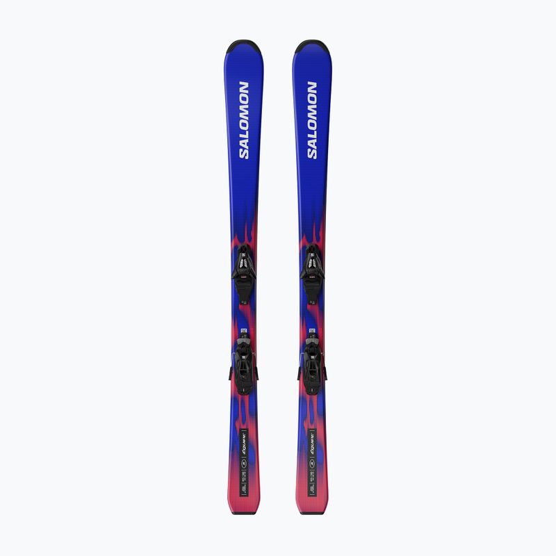 Gyermek lesikló sílécek + kötések Salomon Equipe Jr M + C5 GW race blue/equipe red