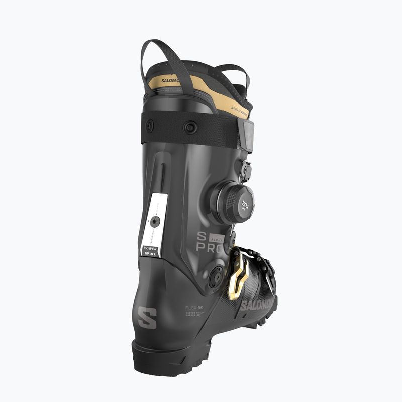 Női sícipők Salomon S/Pro Alpha C Boa 95 W black/gold met./dark grey met 4