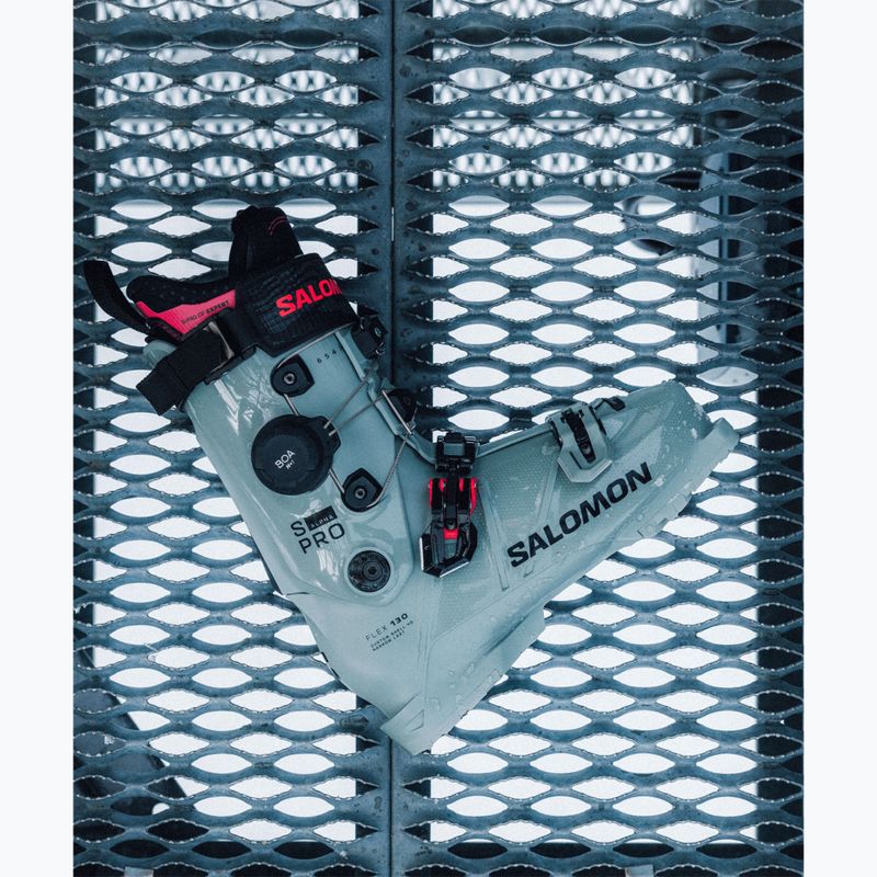 Férfi sícipők Salomon S/Pro Alpha C Boa 130 wrought iron/black/raspberry 8
