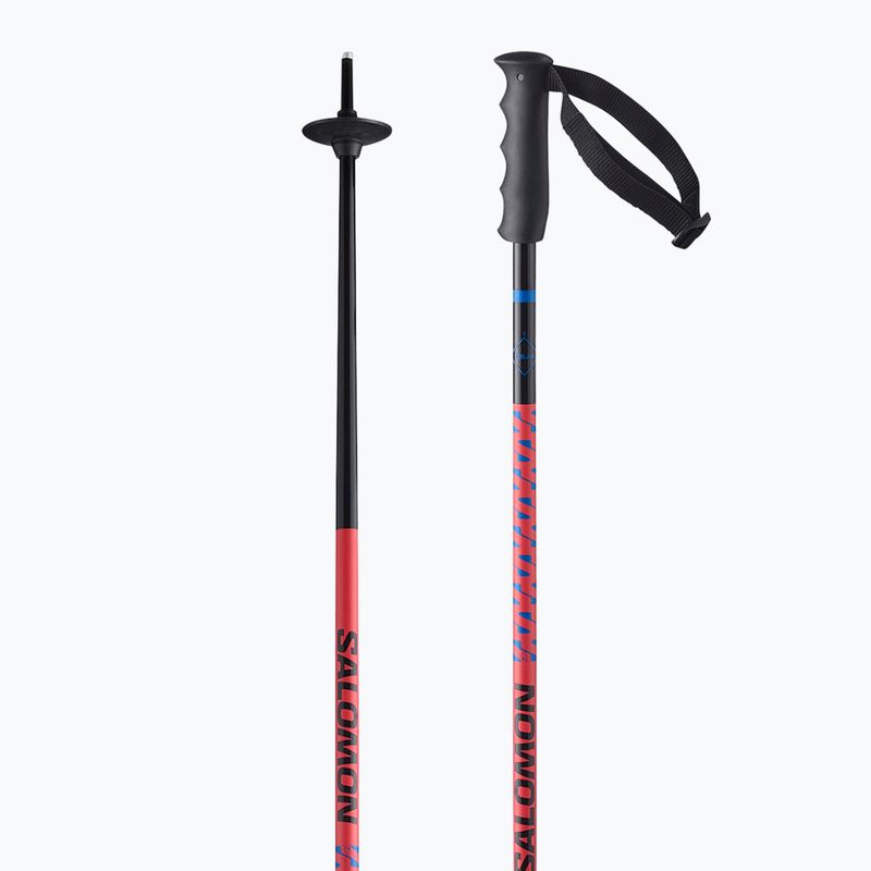 Gyermek síbotok Salomon Polar Jr black/race blue/red 2