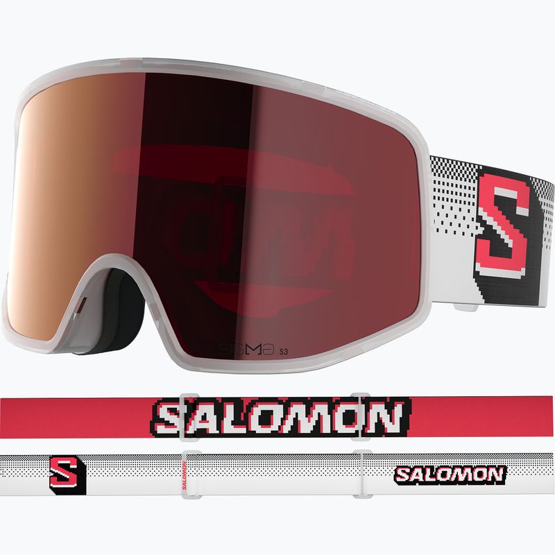 Síszemüveg Salomon Sentry Pro Sigma S3 translucent frozen/sigma fire red 2