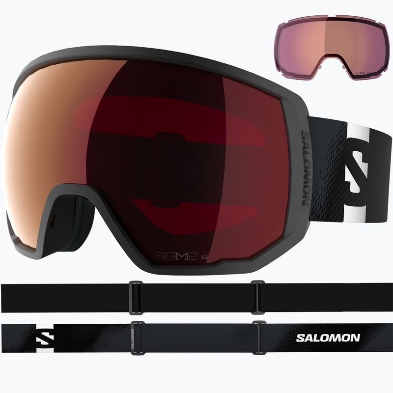 Síszemüveg Salomon Radium Pro Outline Sigma S3+S1 black/sigma fire red/sigma light blue 2