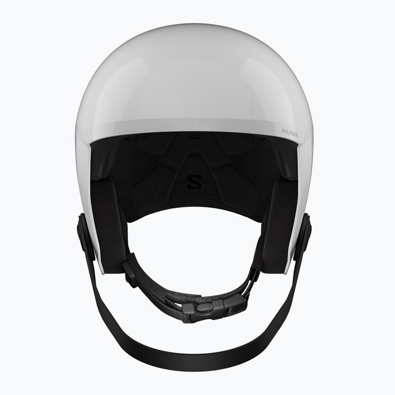 Gyerek sísisak Salomon Equipe Fis + Chinguard Jr white/race blue 2